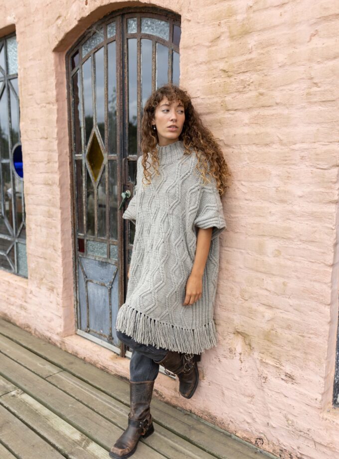 Poncho Salvia (con tinte natural)