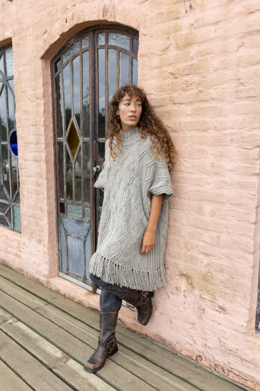 Poncho Salvia (con tinte natural)
