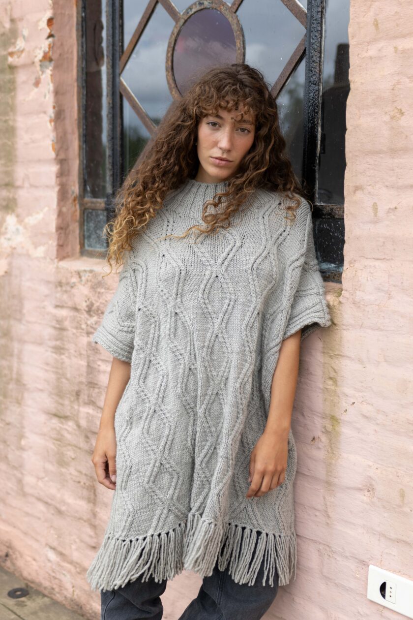 Poncho Salvia (con tinte natural) - Imagen 2